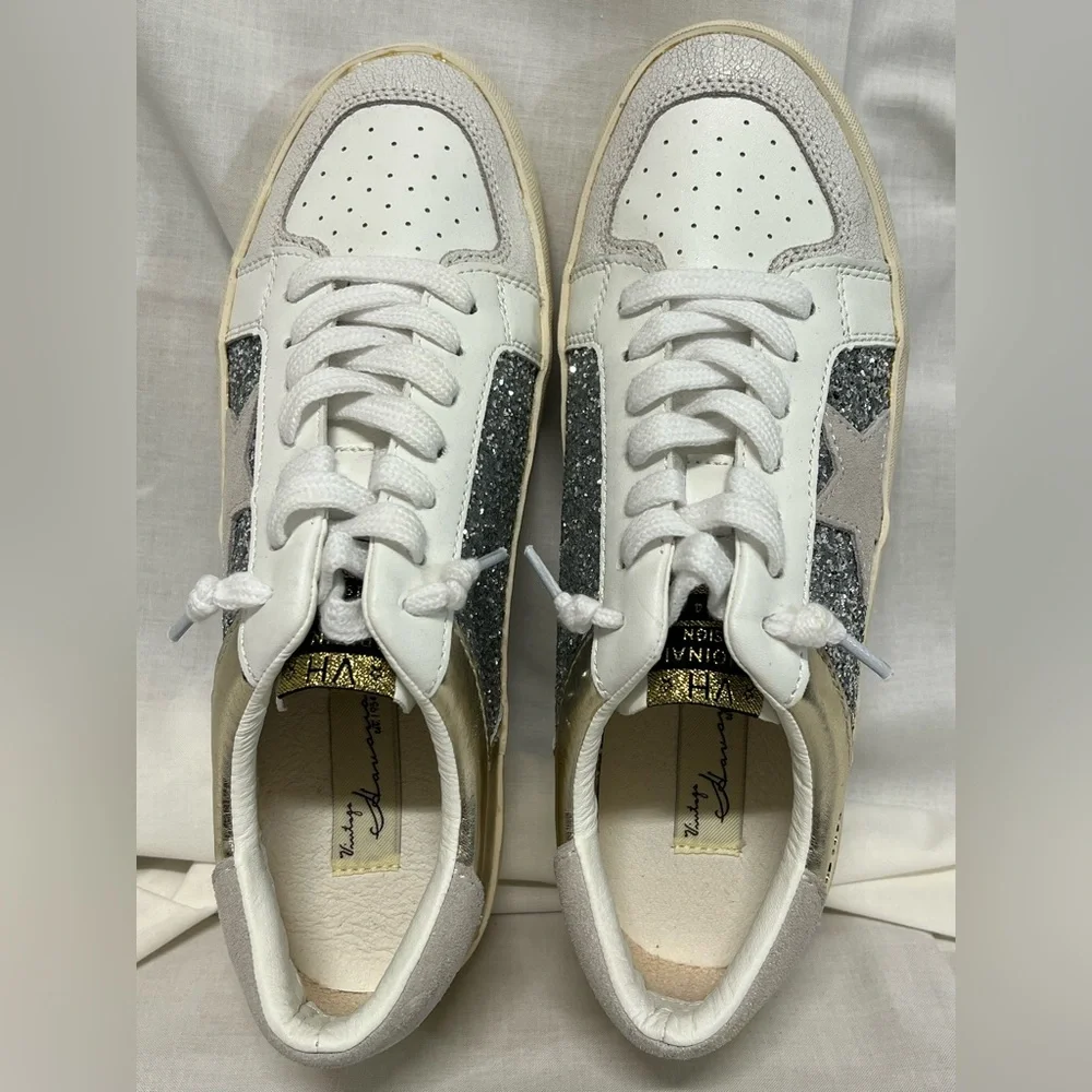 Vintage Havana Gold and Silver Glitter Women’s Sneakers size 10 - Picture 3 of 6